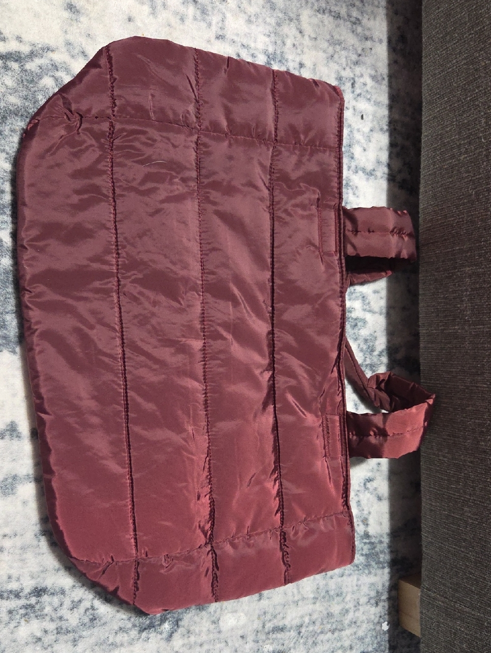 Splits59 Quilted Puffer Tote in Burgundy
